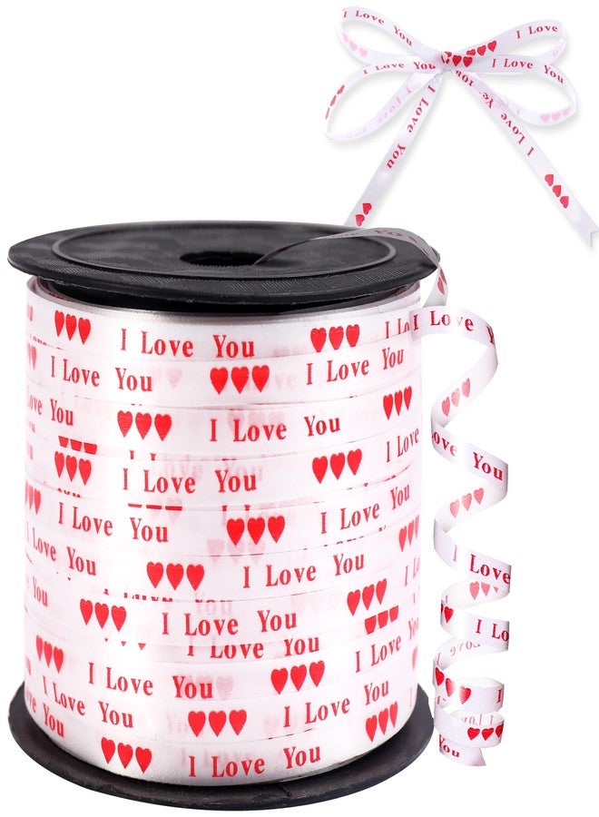 KatchOn, Red Valentines Day Ribbon -100 Yards | Red I Love You Ribbon for Valentines Day Decorations | Red Heart Ribbons for Crafts, Valentines Ribbons for Crafts | Valentines Day Gift Ribbons - Image 1